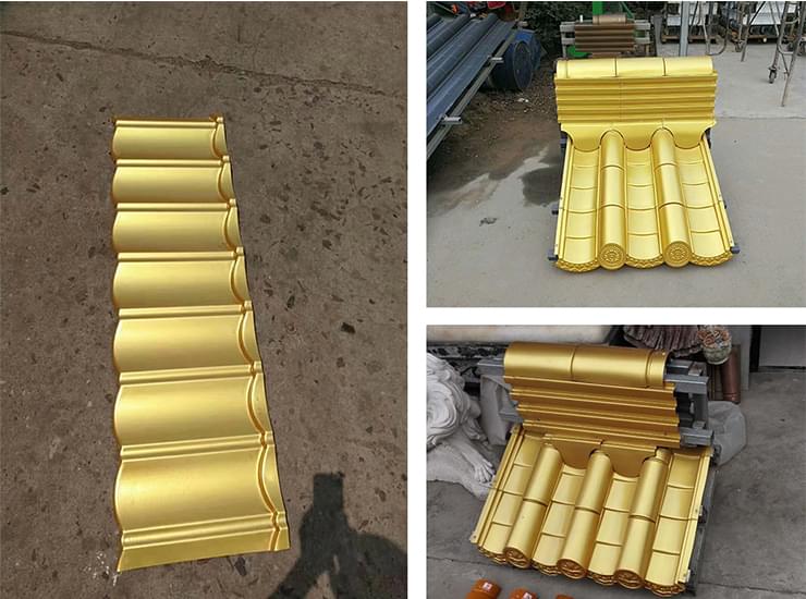 彩鋁板應用-鋁合金仿古瓦